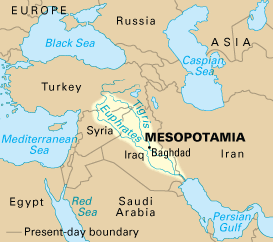 Mezopotamia na mapie